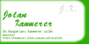 jolan kammerer business card